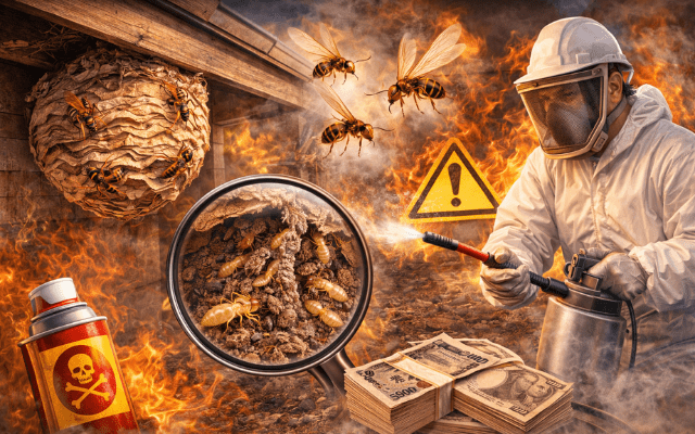 【緊急】スズメバチ駆除の費用相場と業者の選び方（自力駆除の危険性）