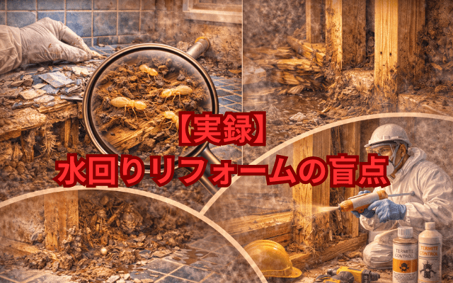 【実録】水回りリフォームの盲点。タイルを剥がして現れた「土台の腐朽」と防除の記録