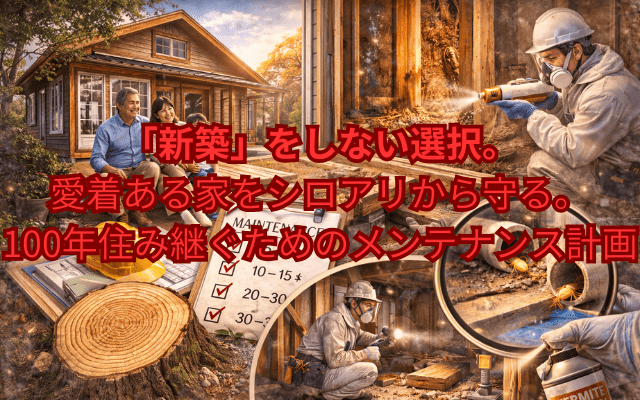 「新築」をしない選択。愛着ある家をシロアリから守り、100年住み継ぐためのメンテナンス計画