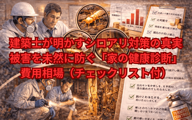 【独占取材】建築士が明かすシロアリ対策の真実：被害を未然に防ぐ「家の健康診断」と費用相場（チェックリスト付）