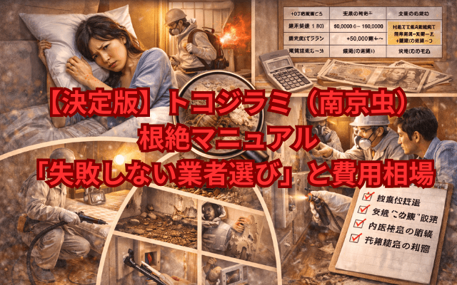 【決定版】トコジラミ（南京虫）根絶マニュアル：「失敗しない業者選び」と費用相場