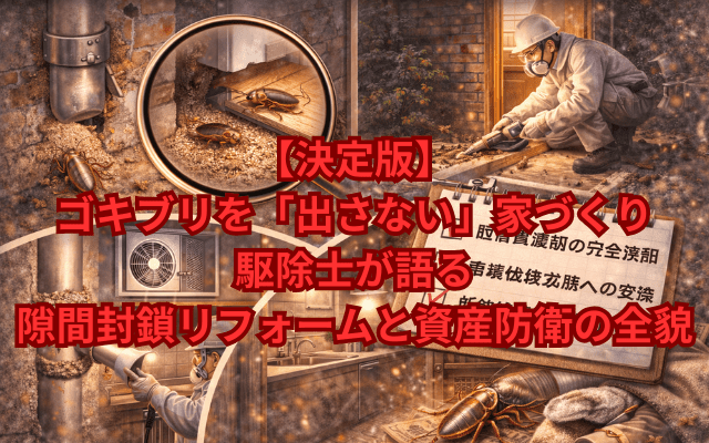 【決定版】ゴキブリを「出さない」家づくり：駆除士が語る、隙間封鎖リフォームと資産防衛の全貌