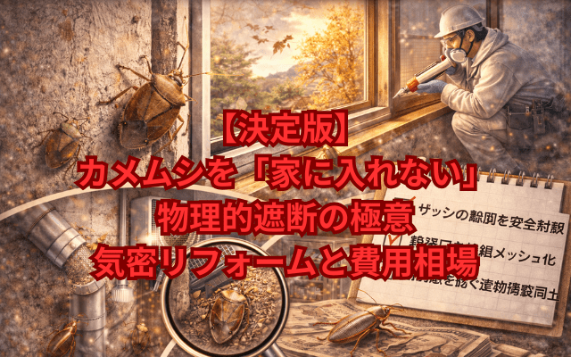 【決定版】カメムシを「家に入れない」物理的遮断の極意：気密リフォームと費用相場